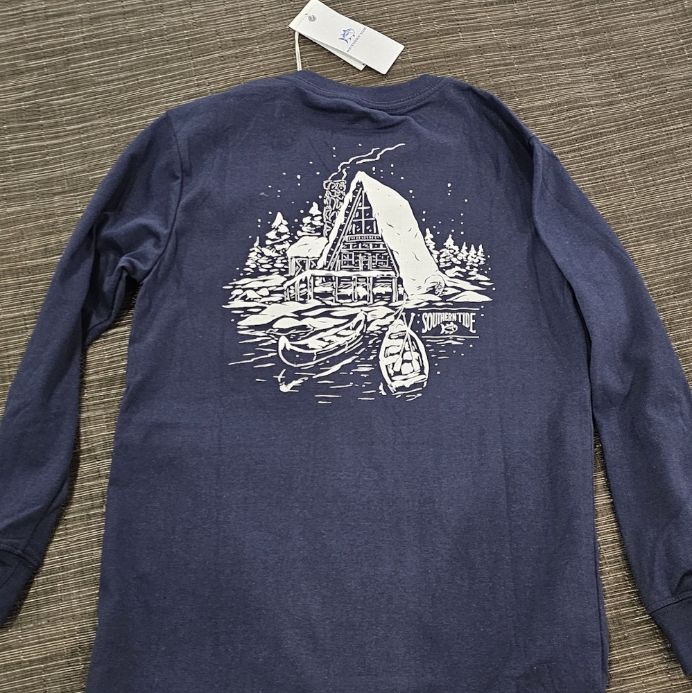 New Southern tide Chillin at the Cabin Long Sleeve T-shirt